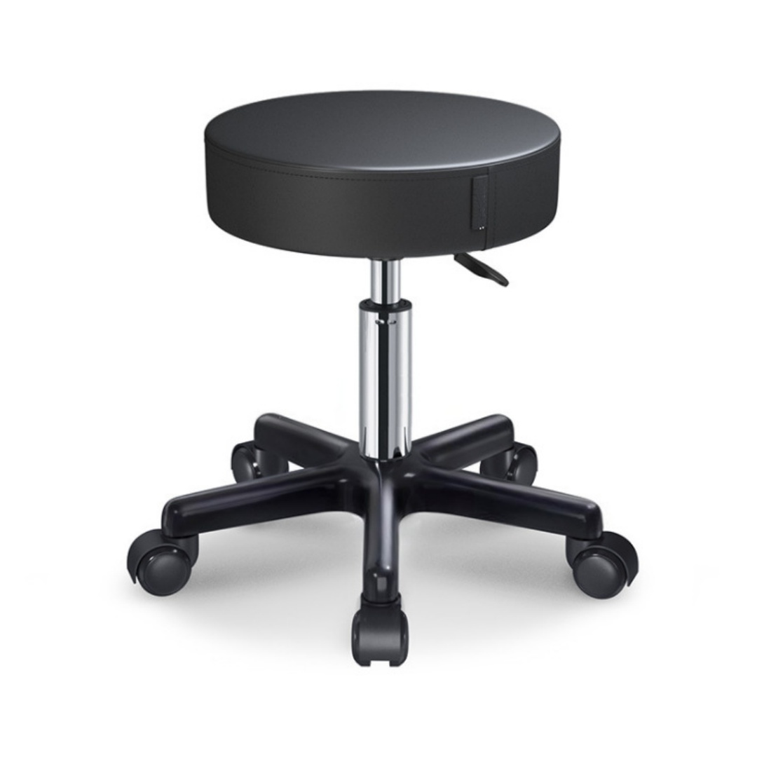 Medical Lab Chair - Rollhocker mit Rollen, PVC-Leder, großer Sitz,