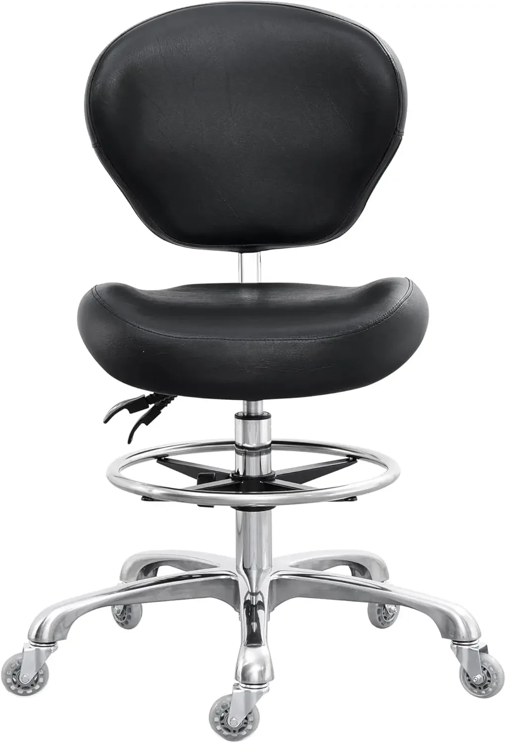 Medical Lab Chair - Zeichenstuhl, verstellbarer hoher Werkstatthocker, Rollhocker mit